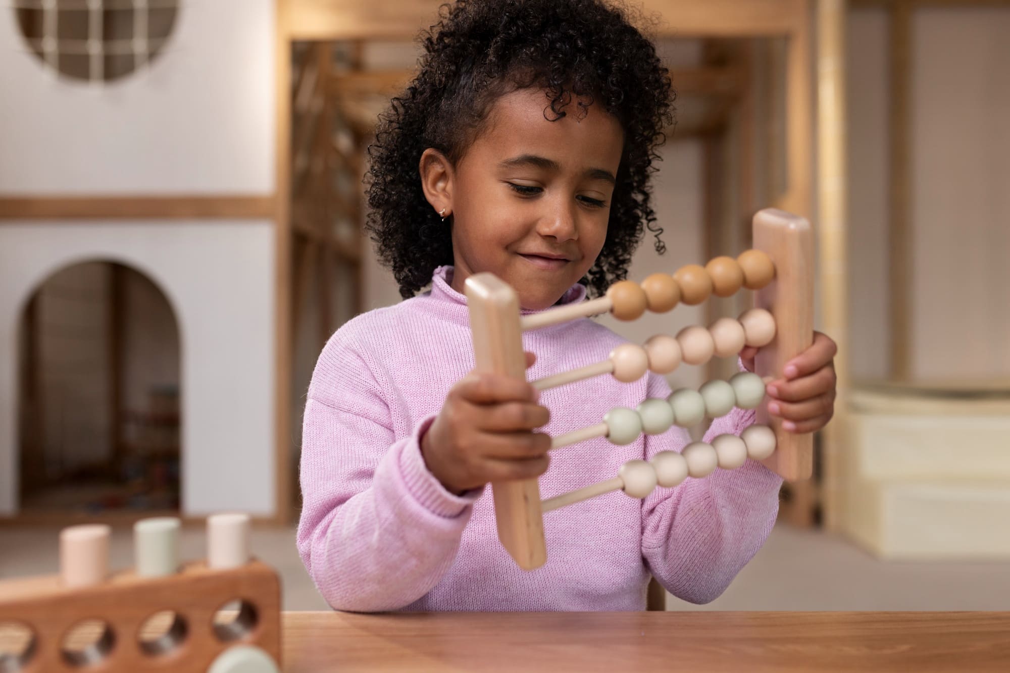 Child during a cognitive assessment session